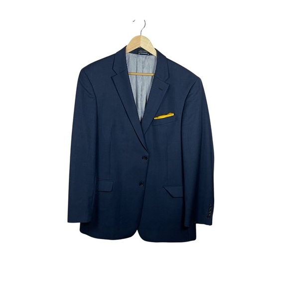 Tommy Hilfiger Men’s 100% Worsted Wool Suit Jacket in Navy Size 42 - Picture 6 of 11